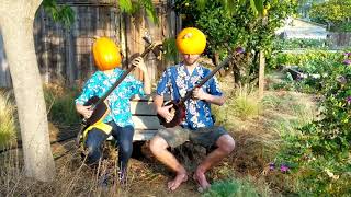 Homemade Shamisen with Pumpkin Helmet
