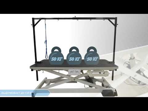 Стол для груминга wikiGROOM S801 с электрическим подъемником, розетками и органайзером