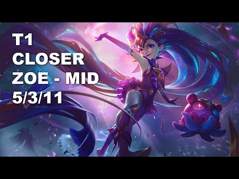 T1 Closer Mid Zoe vs Karma - KR Grandmaster Patch 10.8