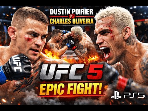 Dustin Poirier vs Charles Oliveira 🔥 Brutal UFC 5 Showdown | Epic Lightweight War!