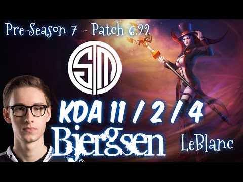 TSM Bjergsen LEBLANC vs FIZZ Mid - Patch 6.22 NA