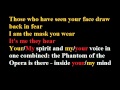 Phantom Of The Opera Karaoke / Instrumental ...