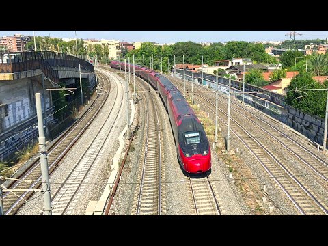 Treno Italo EVO ETR.675 AGV da Venezia S.Lucia a Napoli Centrale in arrivo a Roma Tiburtina