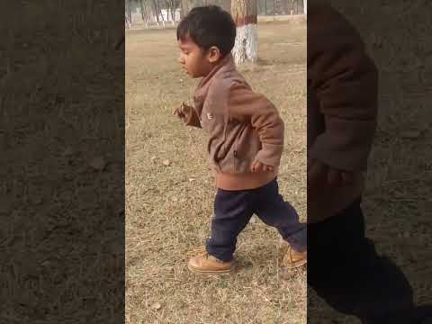 Wajdan enjoying park with Hamayun and brothers