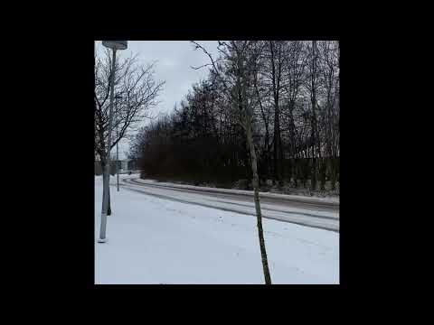 Snow storm in Lund, Sweden.