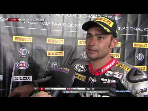 Leon Haslam's Reaction after winning final race of 2015