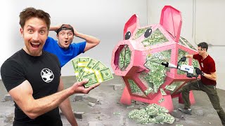 $10,000 if you can break the PIGGY BANK (CHALLENGE)