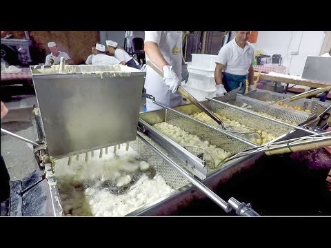 Amazing Cooking Process for Fritters. Italy Street Food