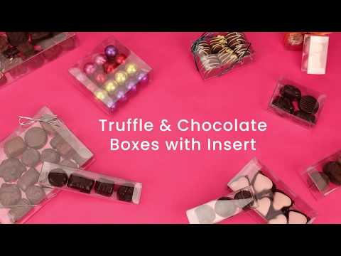 Truffle & Chocolate Boxes with Insert by ClearBags