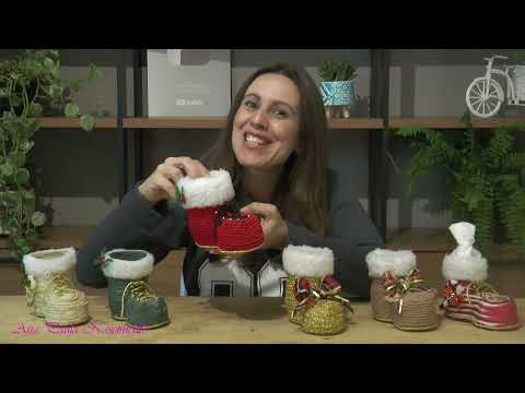 Especial de Natal  Com Garrafa Pet -  DIY de Natal / Botas Natalinas