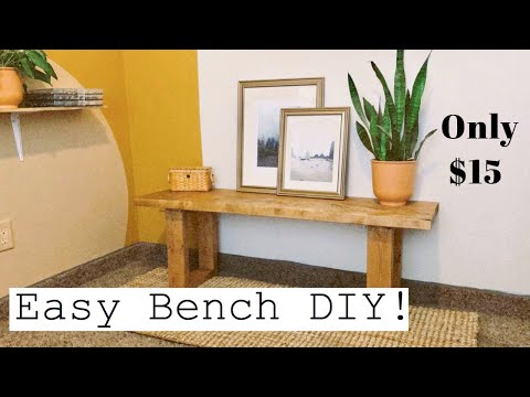 $15 DIY BENCH | FURNITURE HACKS FOR 2020 | CHEAP AND EASY BENCH DIY | DIY MODERN OUTDOOR BENCH | DIY