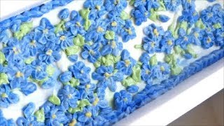Making and Cutting Forget Me Not Cold Process Soap