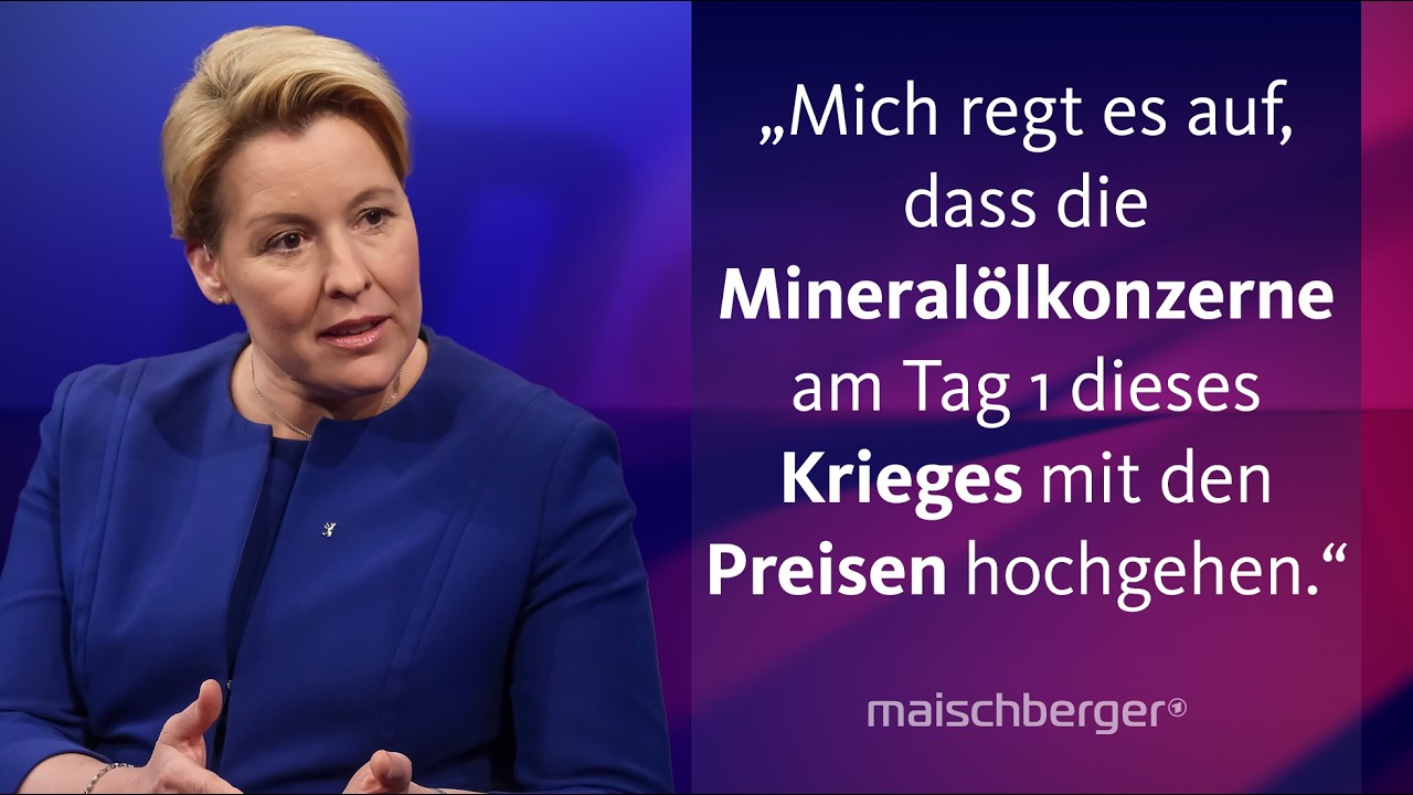 Ist der Tankrabatt wirkungslos? Franziska Giffey und Monika Schnitzer diskutieren | maischberger