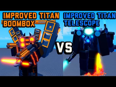 Improved Titan boombox vs improved Titan telescope who’s better? Super box siege defense roblox