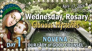 🌹Wednesday Rosary🌹DAY 1 NOVENA to OUR LADY of GOOD COUNSEL, Glorious Mysteries April 17, 2024 Scenic