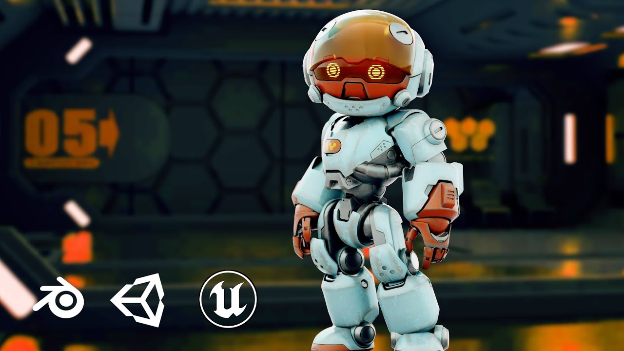 Robo Zero-G Auto-Rig Pro Rigged For Mixamo Unreal Engine Unity 3D Model