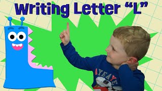 Learning the English Alphabet for Kids | Writing the letter  ‘L’ | Using Crayon and Paint