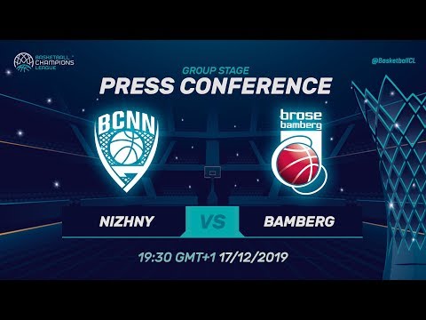 Nizhny Novgorod v Brose Bamberg - Press Conference - Basketball Champions League 2019-20
