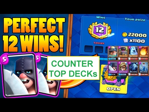 12-0 Grand Challenge! Clash Royale - Best 2017 counter executioner deck - counter top decks