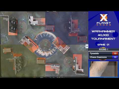 40K Tournament Game 1: Tyranids vs Chaos Daemons
