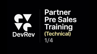 Partner Pre Sales Training Technical 1/4