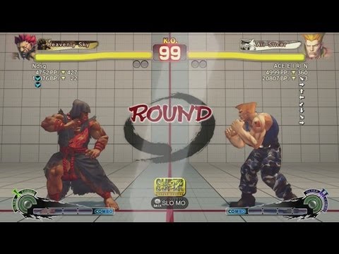 ACE E I RI N (Guile) vs. Fujino (Akuma), Kamibito0212 (Akuma) - SSFIV AE 2012 Matches