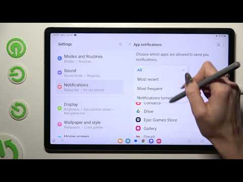How to Allow/Deny Apps to Send Notifications in Samsung Galaxy Tab S9 FE+ - Block App Notifications