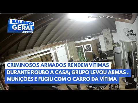 Criminosos armados rendem vítimas durante roubo a casa em Santa Cruz das Palmeiras