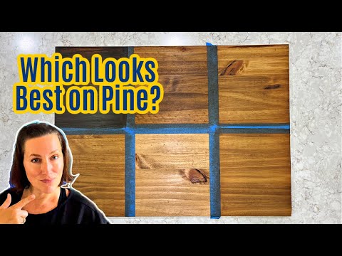 Testing Wood Stains On Pine To Find The Perfect Medium Brown Stain!