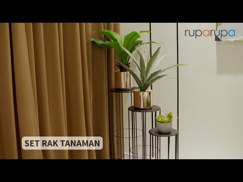 Gambar Informa Rak Tanaman 30x30x80 cm Set 3 pcs - Hitam