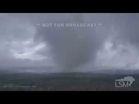 12-13-2022 Four Forks, LA - Tornadogenesis Drone Time Lapse