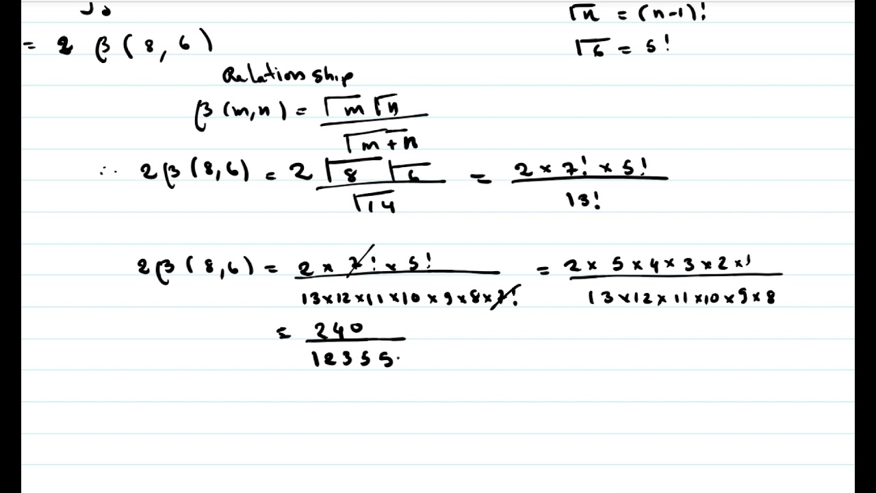 BETA FUNCTION: Solved Examples