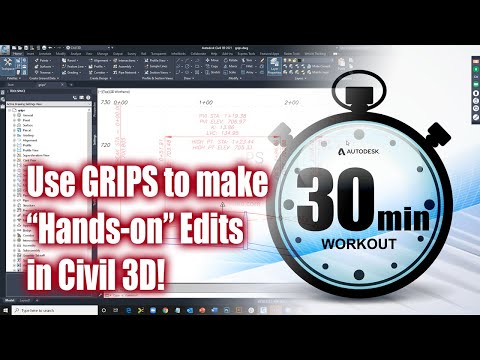Using Grips to Make "Hands-on" Edits in Civil 3D