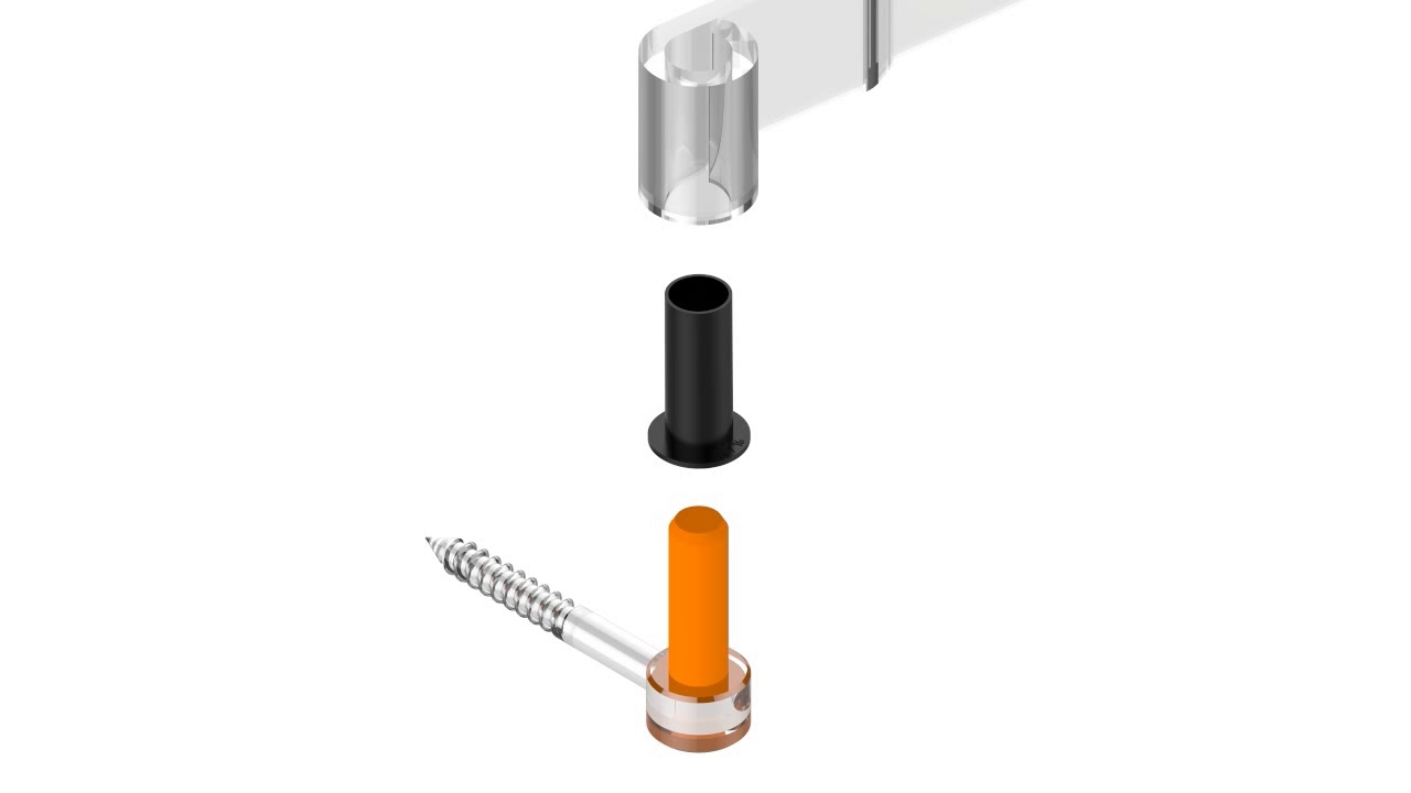 Fourreaux de gonds : principe de montage