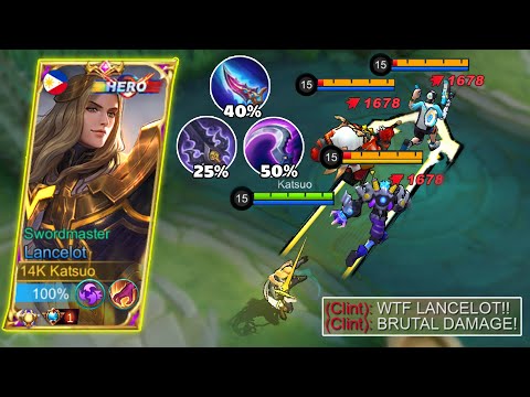 LANCELOT MOST BRUTAL DAMAGE!! EVEN TANK WILL MELT! 🔥 ( must try!!! )