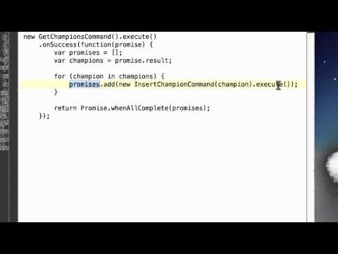 Promises: Parallel execution of asynchronous operations