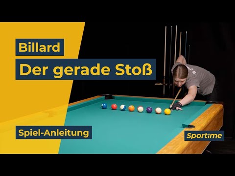 Spielanleitung Billard - Der gerade Stoß