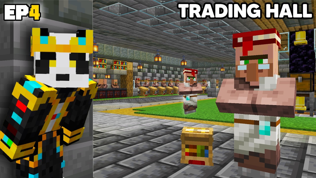 Building A Trading Hall in Minecraft Hardcore