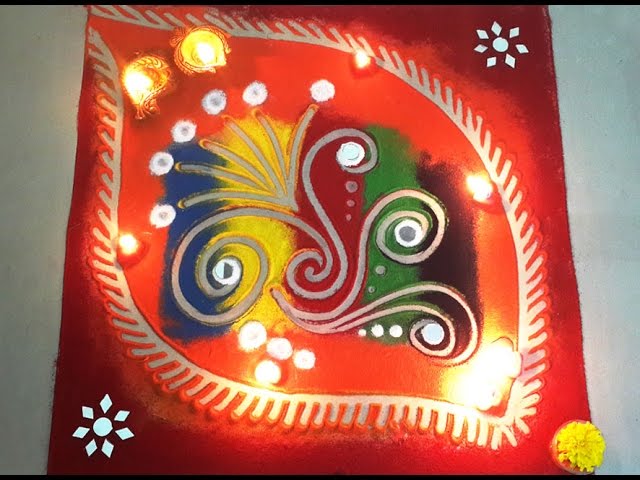 Easy Diwali Rangoli Design Video for Beginners