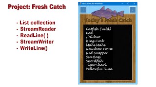 OOP Programming (VB) - 10I Fresh Catch project