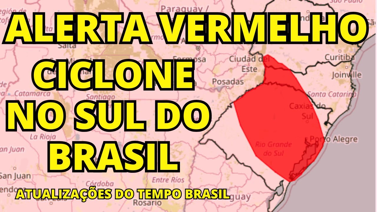 ALERTA: TEMPORAIS AVANÇAM NO SUL DO BRASIL E CICLONE SEQUE EM FORMAÇÃO-ATUALIZAÇÕES DO TEMPO
