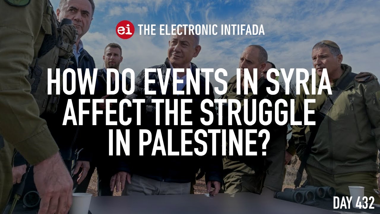 How do events in Syria affect the struggle in Palestine?