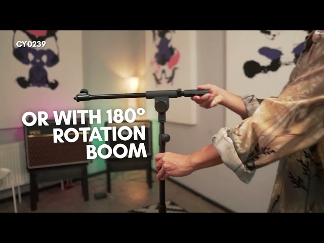Vídeo relacionado con CAHAYA Upgraded Trípode Boom Hoja Micrófono Soporte Universal de Metal Mic Stand con Bolsa de Transporte, para Actuación Canto Discurso Boda Escenario y al Aire Libre CY0311