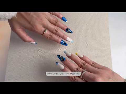 Artist Press-On Nails - Matisse Snow Flowers