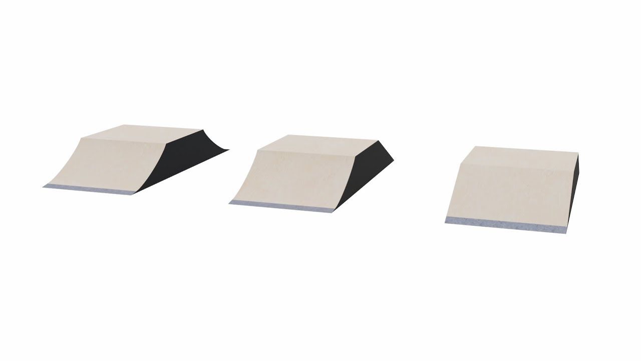 Skatepark Kicker Collection 3D Model