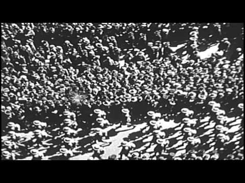 American troops march along streets of New York City after World War I in a victo...HD Stock Footage
