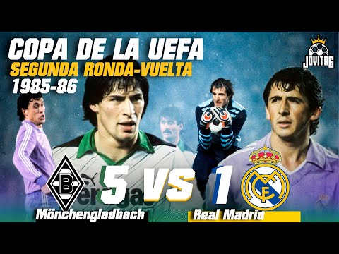 PALIZA 💥 Borussia Mönchengladbach 5-0 Real Madrid - Copa de la UEFA 1985-86