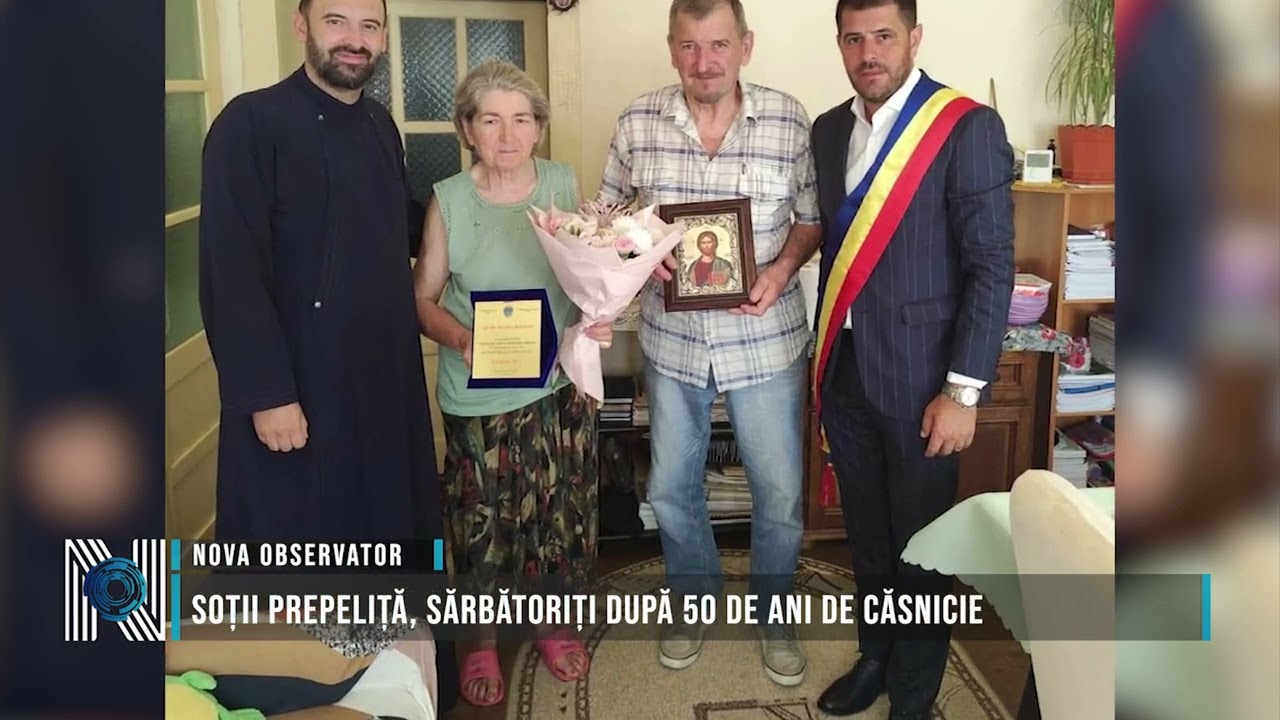 Soții Prepeliță, sărbătoriți după 50 de ani de căsnicie