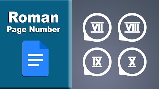 how to make page numbers roman numerals in google docs