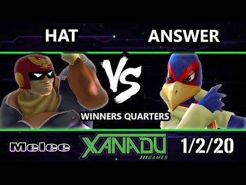 S@X 335 SSBM - hat (Captain Falcon) Vs. Answer (Falco) Smash Melee Winners Quarters